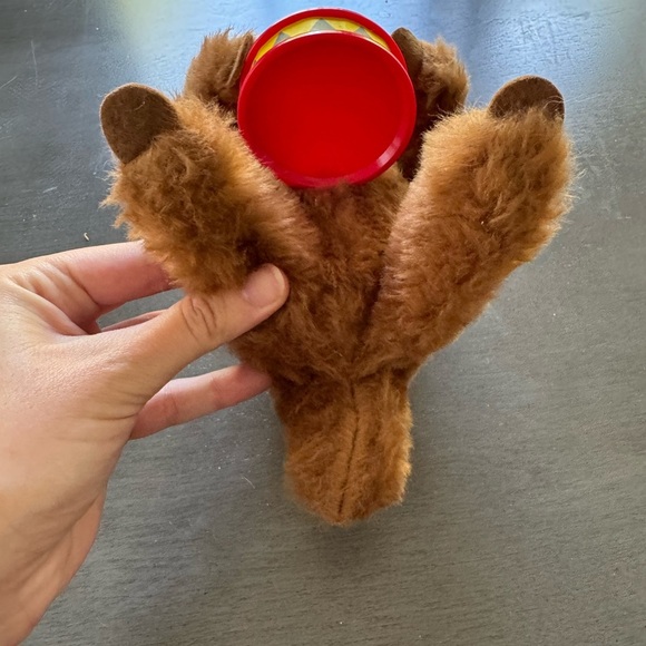 Original Vintage Fur Plush Bear Mechanical Wind Up Toy Drummer Max Carl Germany - Picture 5 of 7